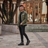 Buty męskie 4125 czarne kombinowane lifestyle
