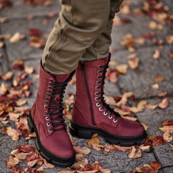 Damskie botki 3361 bufo bordo lifestyle