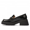 Damskie buty casual 6041 czarne croco kombinowane