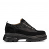 Damskie buty casual 6043 czarny zamsz łączony