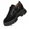 Damskie buty casual 6043 czarny zamsz łączony