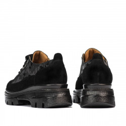Damskie buty casual 6043 czarny zamsz łączony