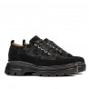 Damskie buty casual 6043 czarny zamsz łączony