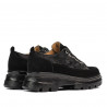 Damskie buty casual 6043 czarny zamsz łączony