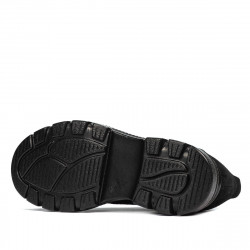 Damskie buty casual 6043 czarny zamsz łączony
