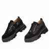 Damskie buty casual 6043 czarny zamsz łączony