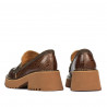 Damskie buty casual 6041 croco brązowy kombinowany