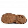 Damskie buty casual 6041 croco brązowy kombinowany