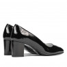 Buty eleganckie damskie 1268 lakierowane czarne