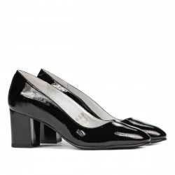Buty eleganckie damskie 1268 lakierowane czarne