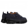 Damskie buty casual 6043 zamszowe w kolorze indygo połączone