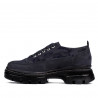 Damskie buty casual 6043 zamszowe w kolorze indygo połączone