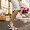 Damskie buty casual/eleganckie 6037 miedziany kombinowany