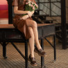 Damskie buty casual 6041 croco brązowy kombinowany lifestyle