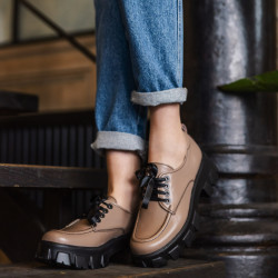 Damskie buty casual 6040 cappuccino lifestyle