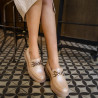 Damskie buty casual 6042 beżowe lifestyle