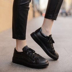 Casual/sportowe buty 6035 czarne kombinowane