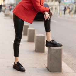 Casual/sportowe buty 6035 czarne kombinowane