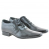 Eleganckie buty męskie 798 czarny lakierowany krokodyl