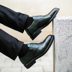 Eleganckie buty męskie 937 a zielony lifestyle
