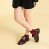 Damskie buty casual 6025 lakier bordowy