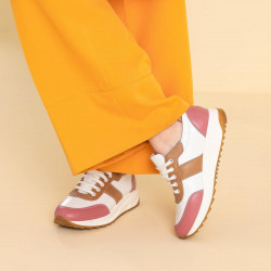 Buty sportowe damskie 6030 różowe+białe