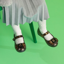 Buty dla małych dzieci 67c brązowy perłowy łączony lifestyle