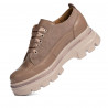 Damskie buty casual 6043 cappuccino kombinowany
