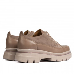 Damskie buty casual 6043 cappuccino kombinowany