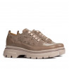 Damskie buty casual 6043 cappuccino kombinowany