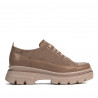 Damskie buty casual 6043 cappuccino kombinowany