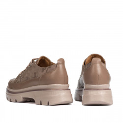 Damskie buty casual 6043 cappuccino kombinowany