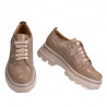 Damskie buty casual 6043 cappuccino kombinowany