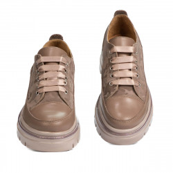 Damskie buty casual 6043 cappuccino kombinowany