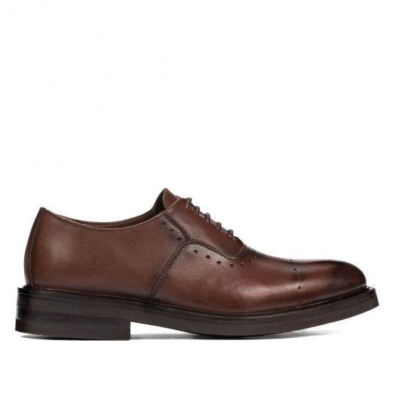 Eleganckie buty dla nastolatków 381 a koniak