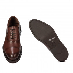 Eleganckie męskie buty 937 w kolorze koniakowym