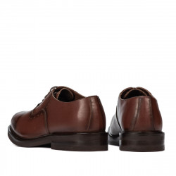 Eleganckie męskie buty 937 w kolorze koniakowym