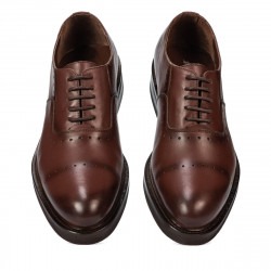 Eleganckie męskie buty 937 w kolorze koniakowym