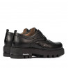 Damskie buty casual 6047 czarne łączone