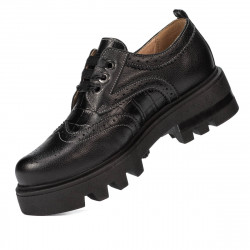 Damskie buty casual 6047 czarne łączone