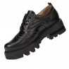 Damskie buty casual 6047 czarne łączone