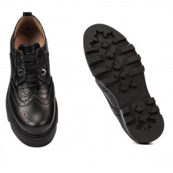 Damskie buty casual 6047 czarne łączone