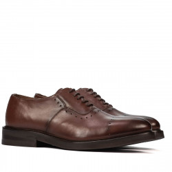Eleganckie męskie buty 937 w kolorze koniakowym