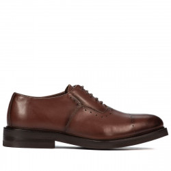 Eleganckie męskie buty 937 w kolorze koniakowym