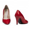 Eleganckie damskie buty 1234 lakierowane czerwone