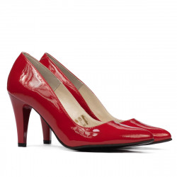 Eleganckie damskie buty 1234 lakierowane czerwone