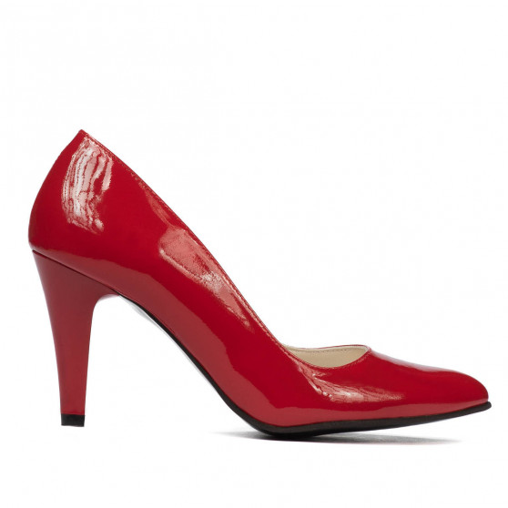 Eleganckie damskie buty 1234 lakierowane czerwone