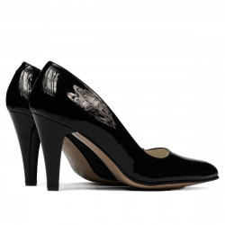 Eleganckie buty damskie 1234 lakier czarny