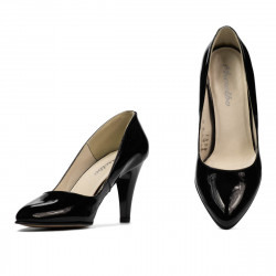 Eleganckie buty damskie 1234 lakier czarny