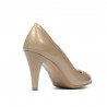 Damskie eleganckie buty 1234 lakierowane beżowe